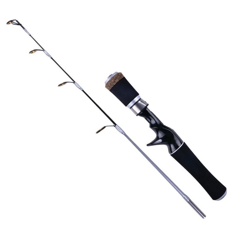 Ice Fishing Rod Carbon Fiber Fast Action Casting Spinning Travel Rod Carp 55cm