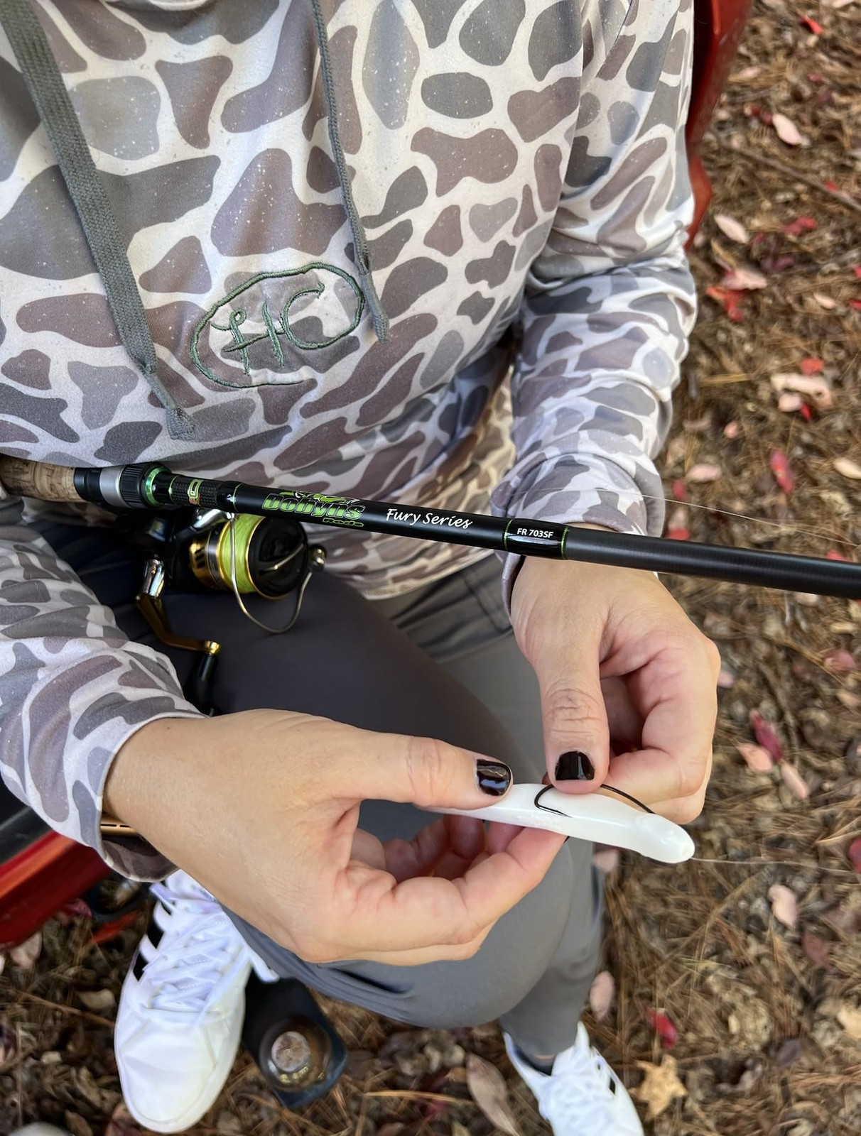 Dobyns Rods Fury Series Fr 703Sf Medium Power Action Spinning Rod 70 Black/Green