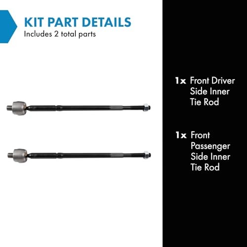 Front Inner Tie Rod Set 2 Piece Compatible with 2014-2015 Mitsubishi PSA50699