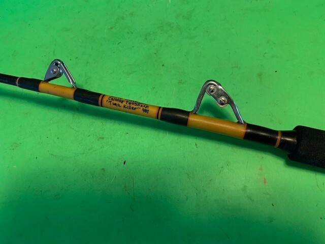 CUSTOM BUILT CALSTAR T6455XXH 5 FOOT 2 INCH 50 TO 120 POUND RATED FISHING ROD