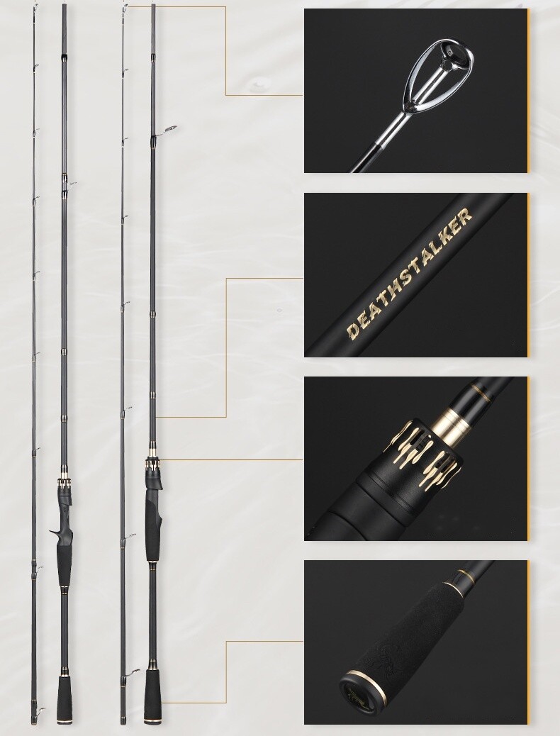 1.68M 1.8M Rods Spinning Casting Rods Poles Lure Fishing Rod Carbon Fiber Pole