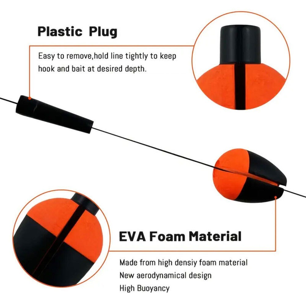 10Pcs Adjustable Fishing Floats for All Fish Species with High Buoyancy Design