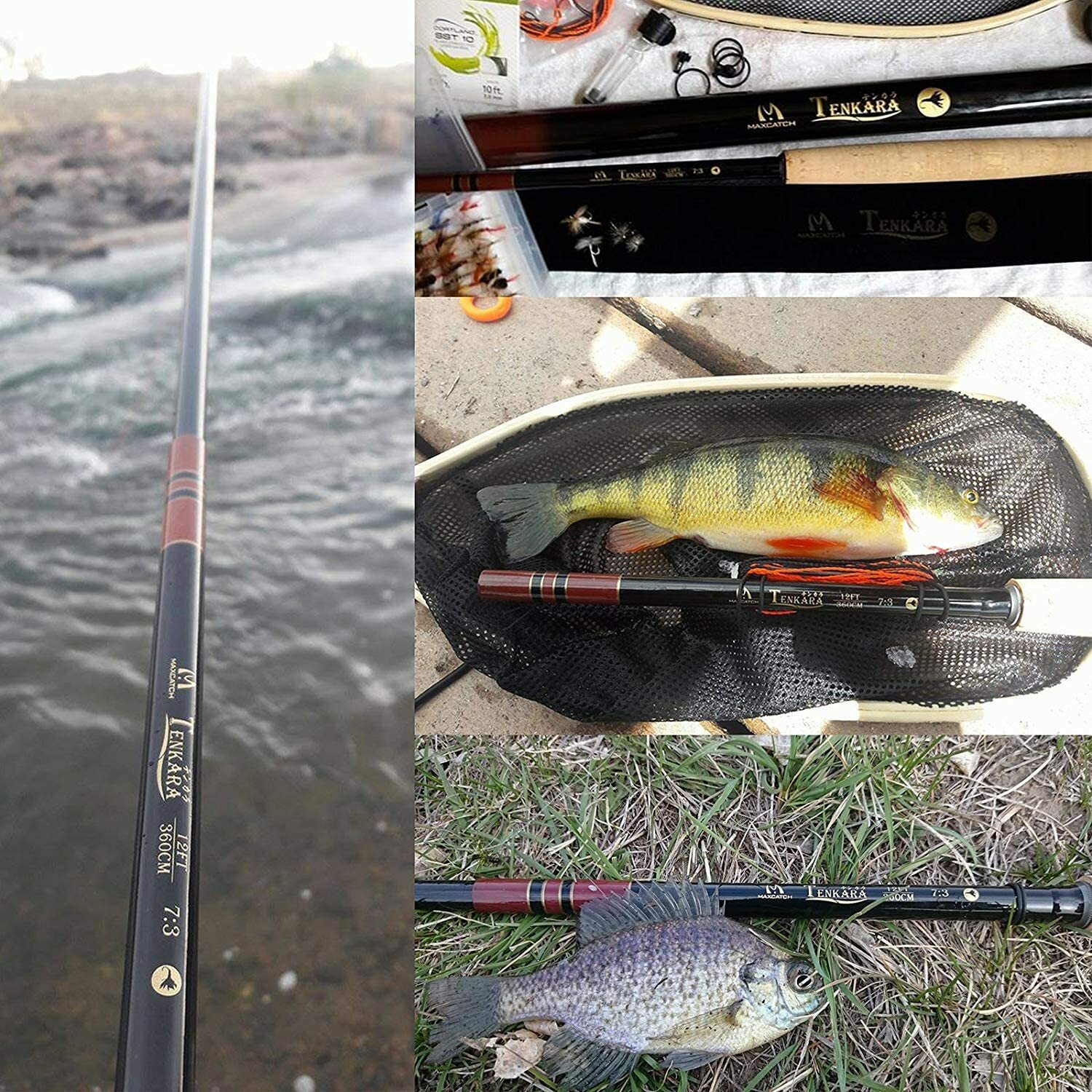 New Tenkara 10/11/12/13ft Fly Fishing Rod 7:3 Action Telescoping Pole Combo