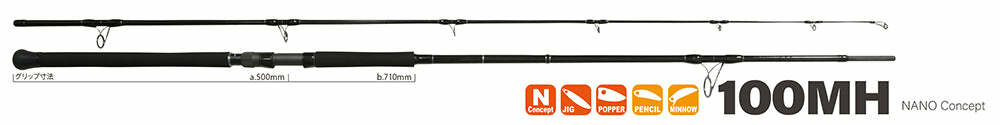 Yamaga Blanks Blue Sniper Extreme Shore-Casting Strategy 100MH Nano Concept Fish