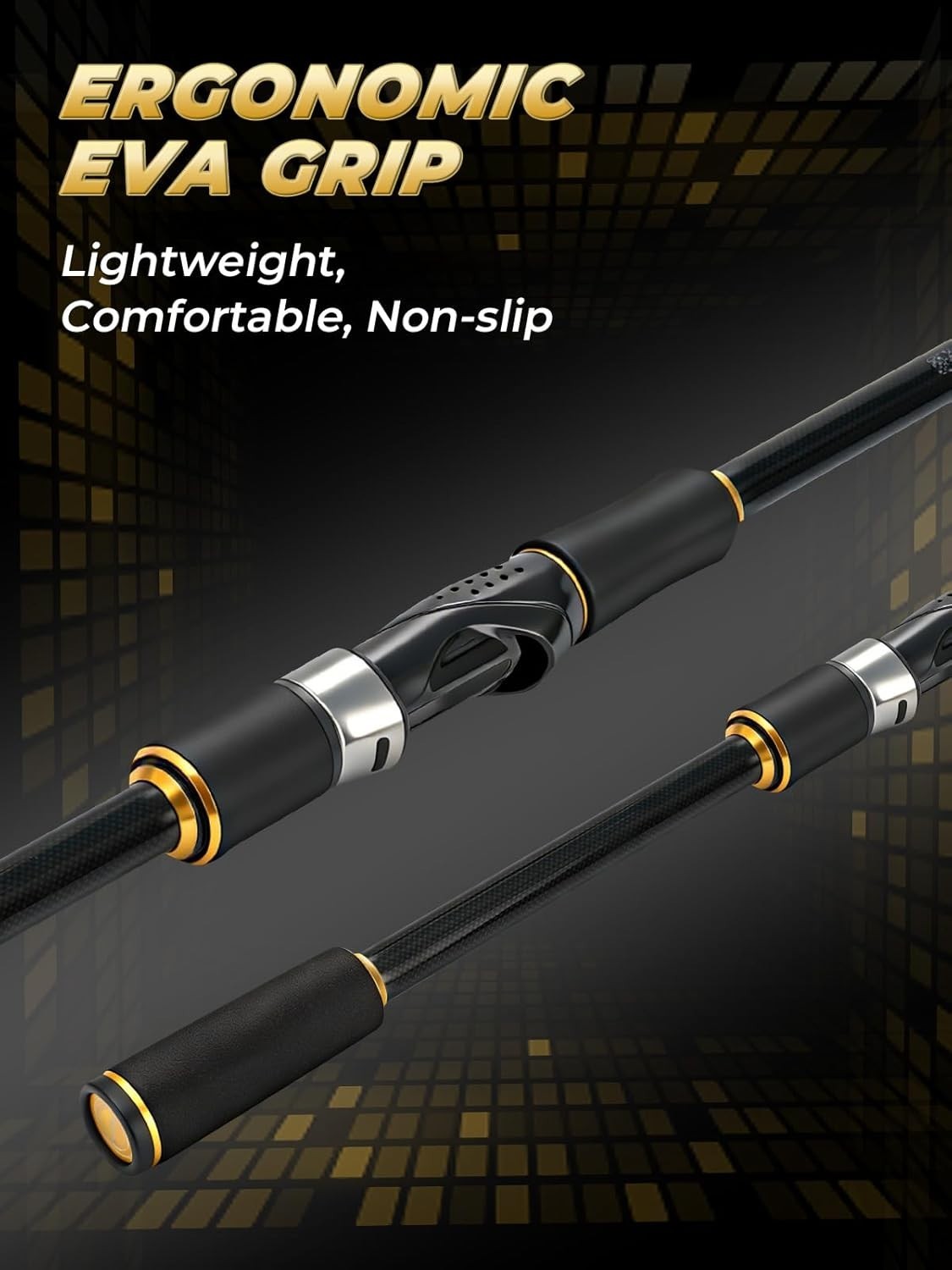 Travel Fishing Rod, Telescopic & 4-Piece Portable 24T Carbon Fiber Rod, Stain…