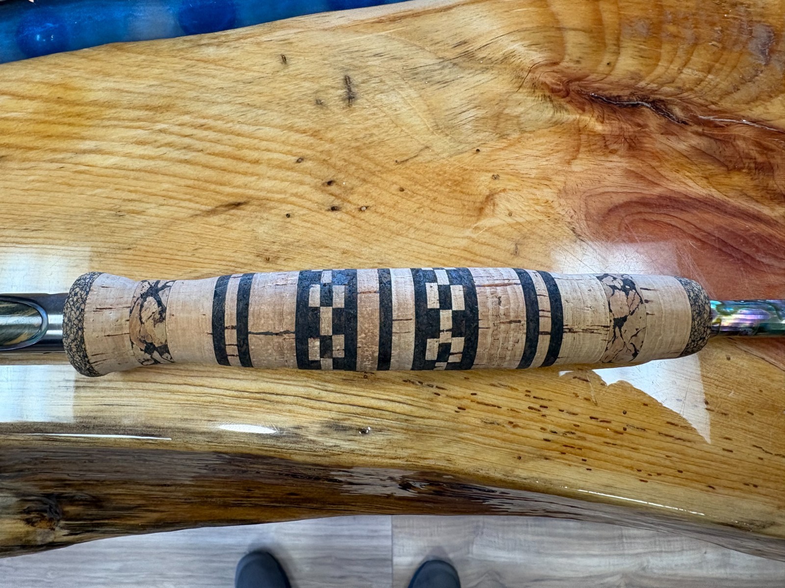 OSLER CUSTOM RODS MADE BY JAY OLSER -ABALONE SHELL INLAY-($849 NEW)