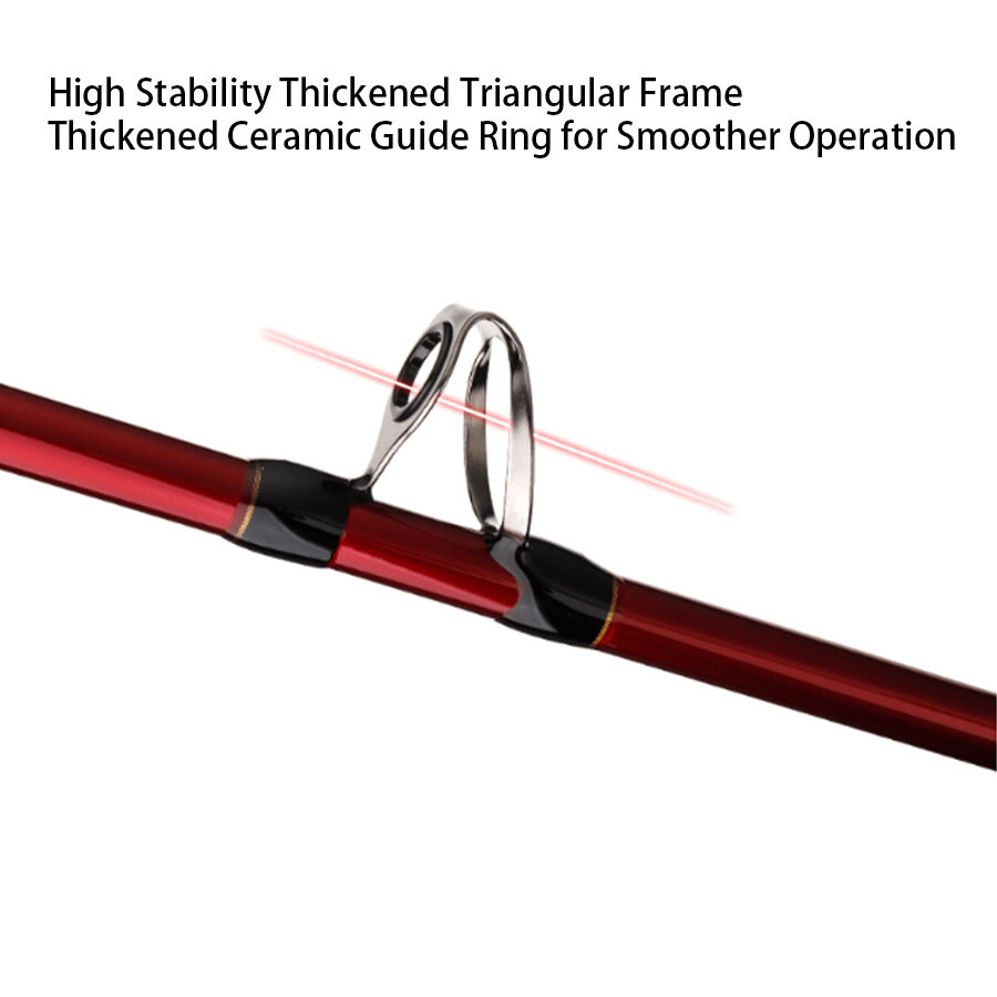 RedShark Saltwater Boat Rod Trolling Heavy 6′ 7′ 8′ Travel Spinning Rod 3 Piece