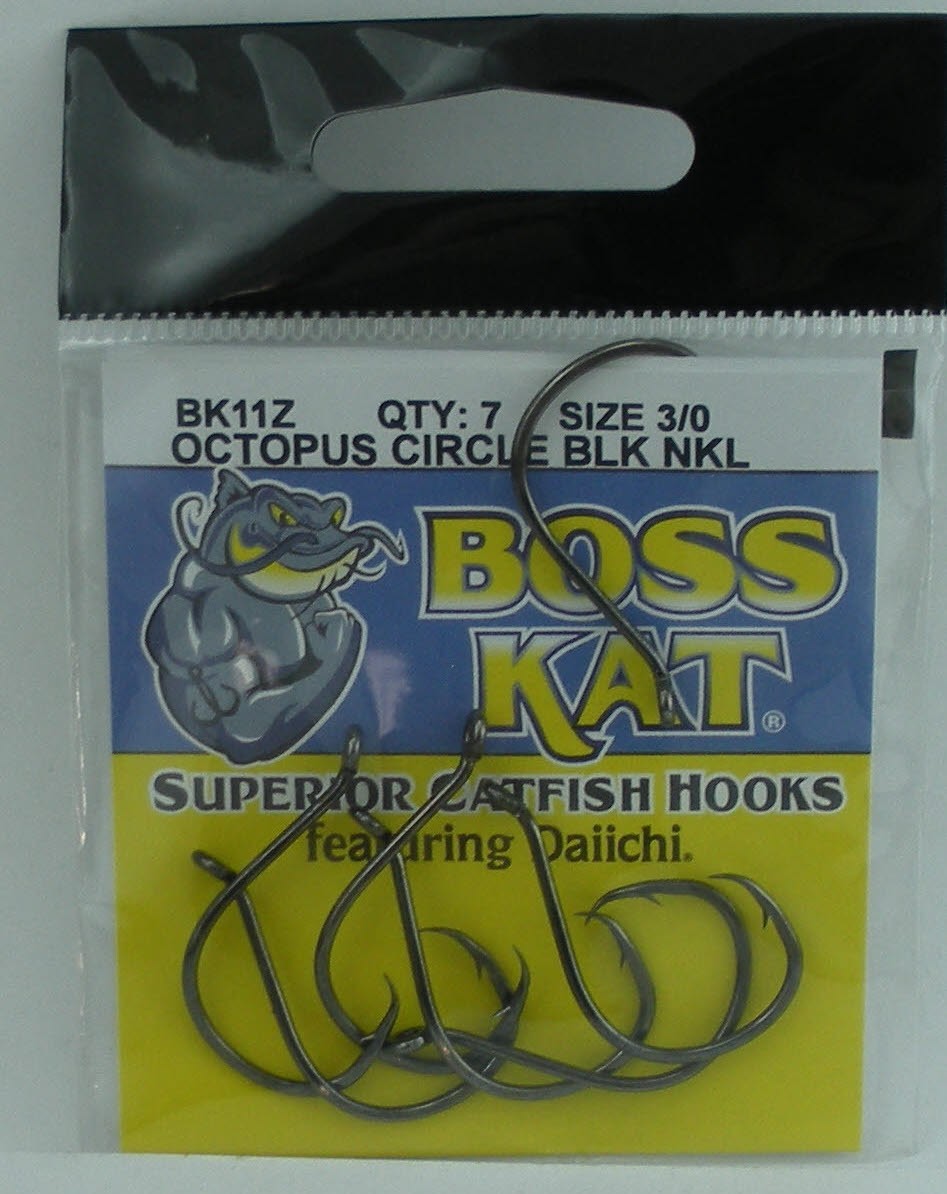 TruTurn BK11Z-3/0 Boss Kat Octopus Circle Hook Black Nickel Size 3/0 7CT