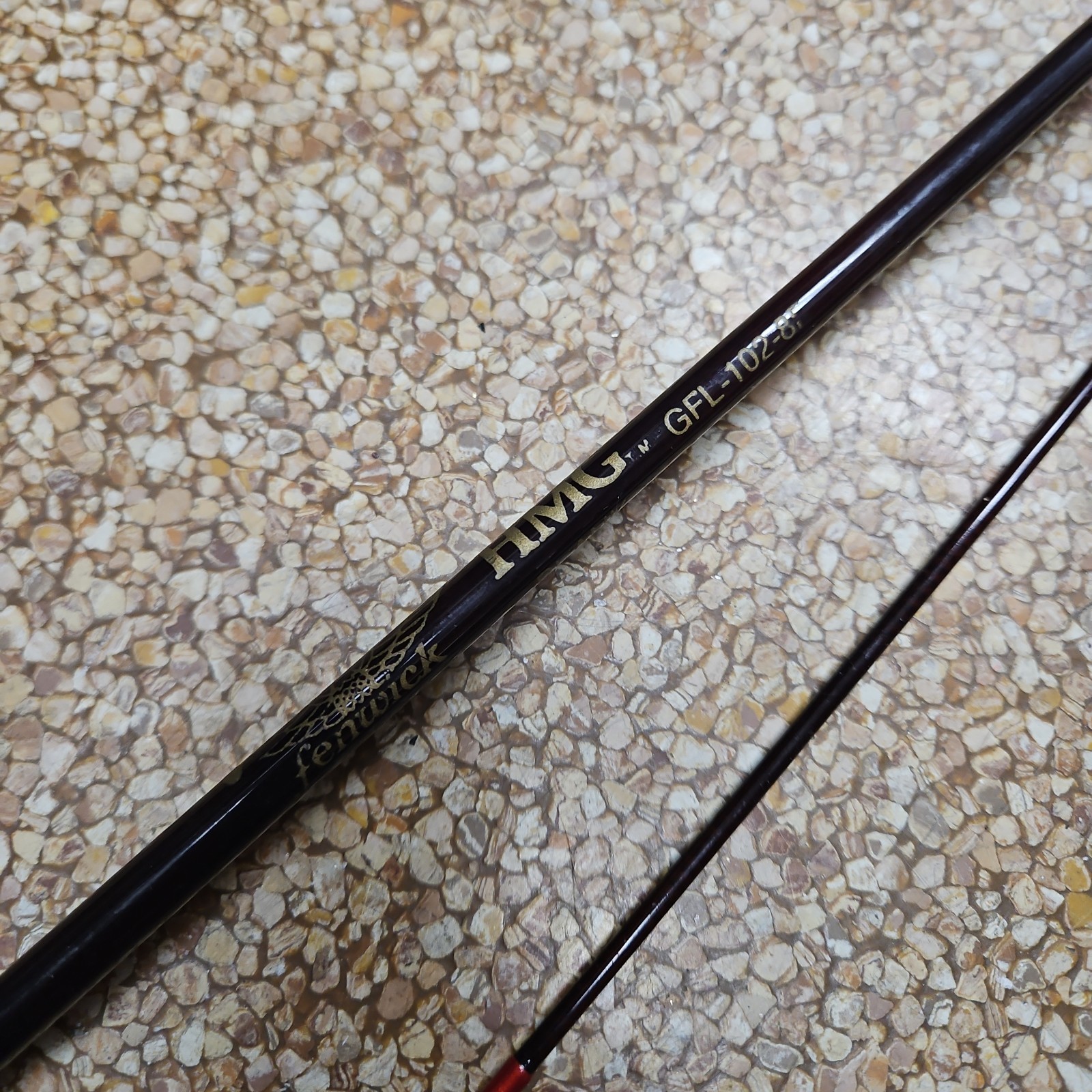 Vintage Fenwick HMG GFL-102-8F Graphite, Fishing Rod w/Caddy