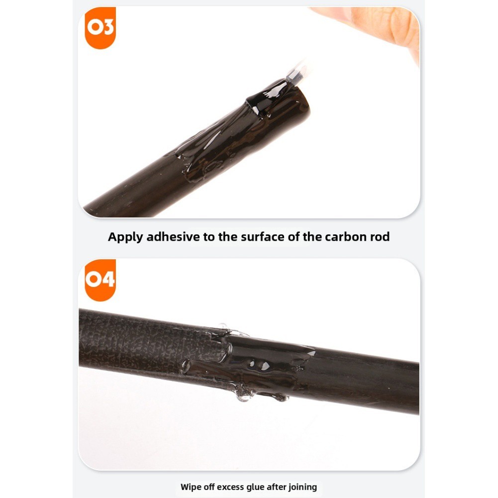 Fishing Rod Modification Carbon Fiber Tube Ferrule Sleeve Hollow Design