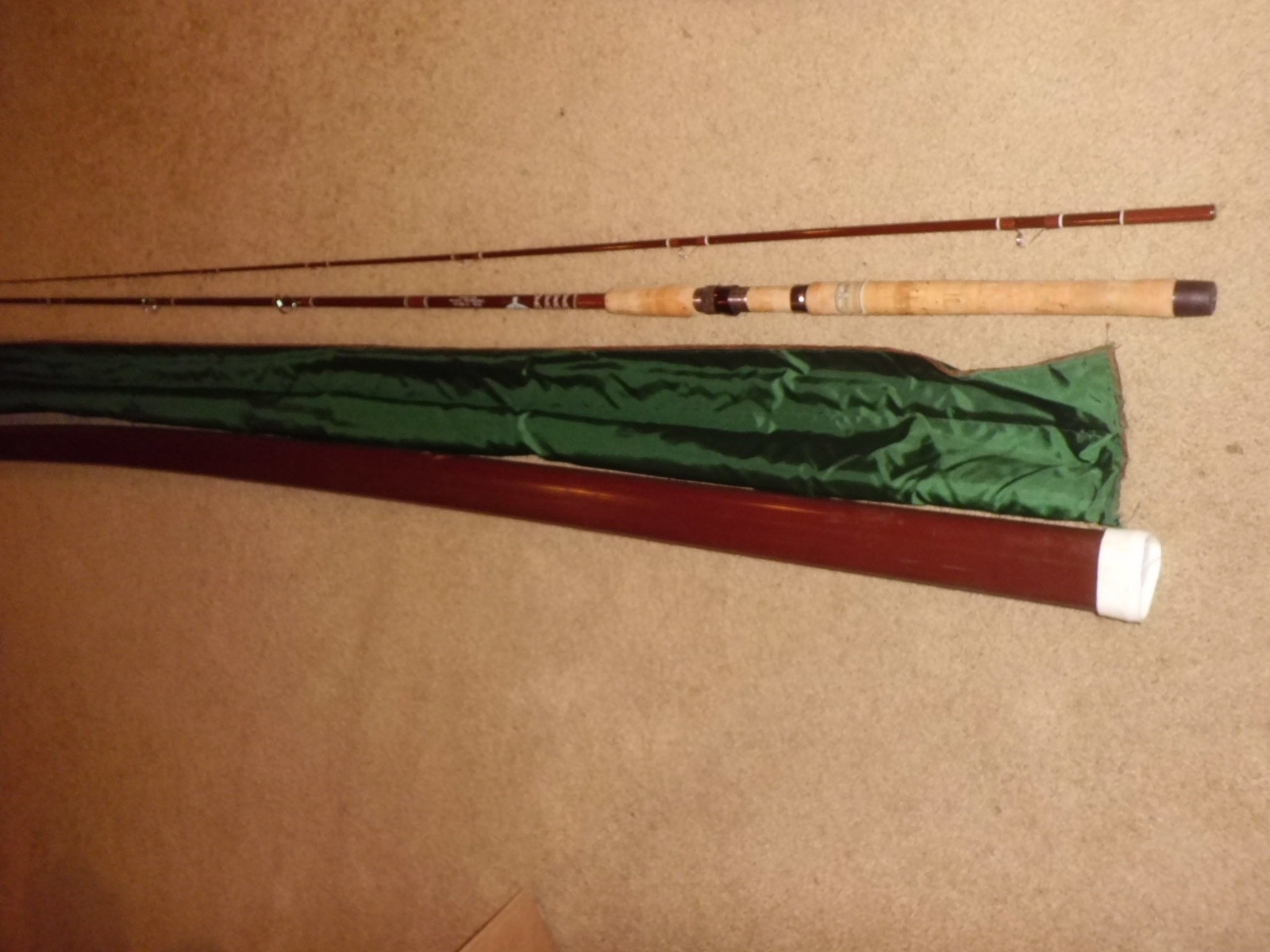 Vintage FENWICK Woodstream FS120 Spinning 12′ Rod made in USA- 1-6 lb test