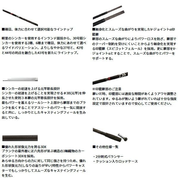 Daiwa Sundowner CP 47-390S/J Fishing Rod 2025 New Model Short Handle