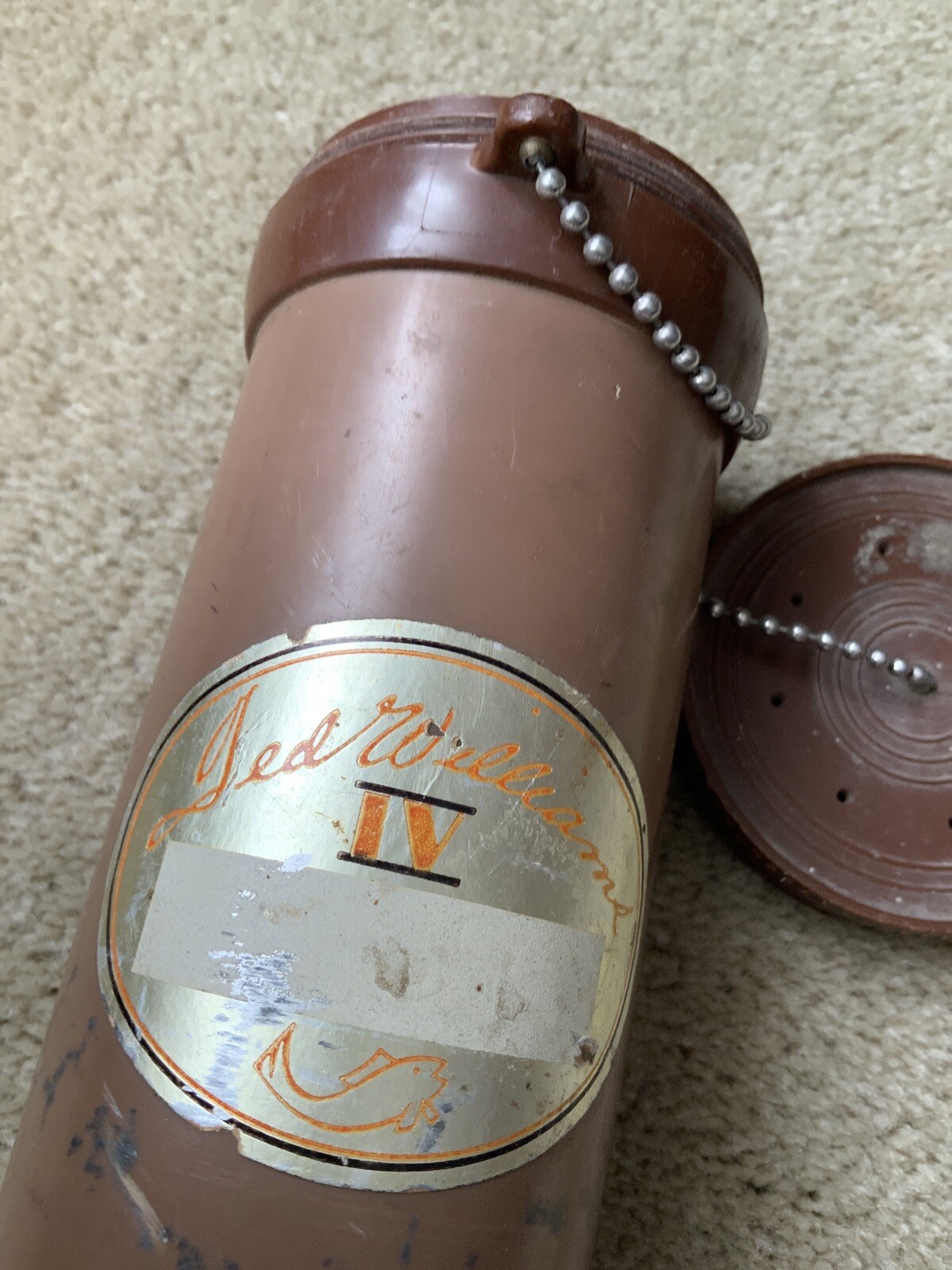 Vintage Ted Williams IV Rod Case Very Rare Plastic Small Crack