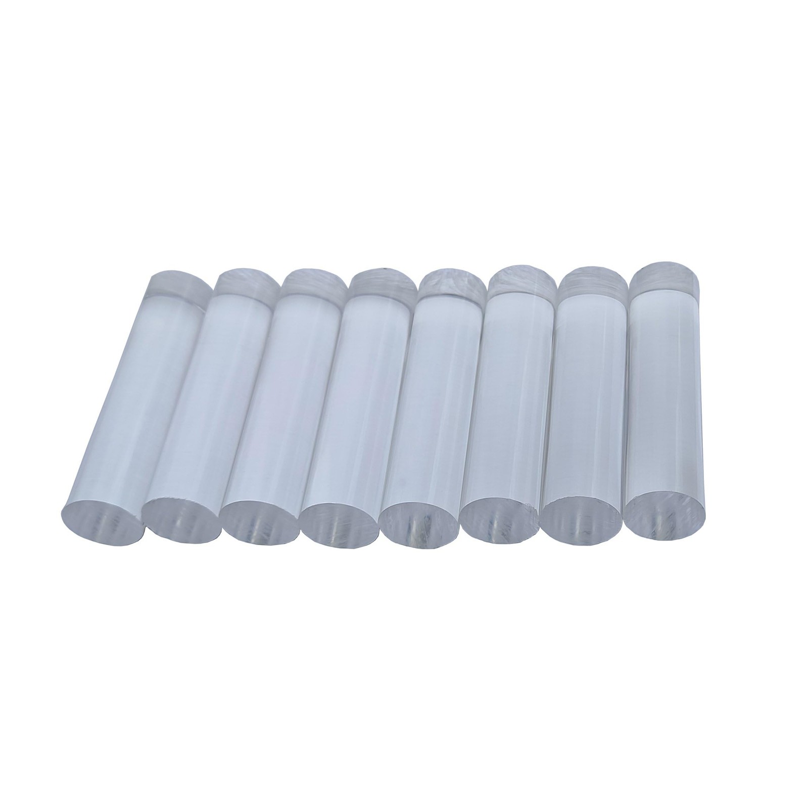 8 PCS 3/4 Inch OD x 3 Inch Long Clear Acrylic Plexiglass Plastic Dowels Rod