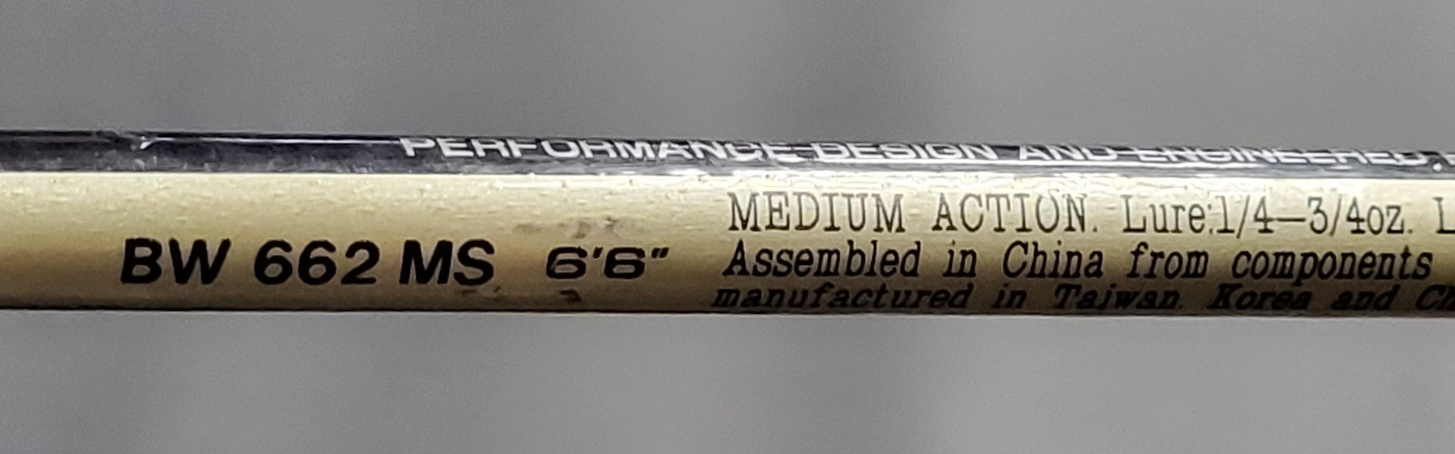 Daiwa Black Widow BW662MS 6’6” Medium Action Rod Lure Wt. 1/4-3/4oz Spinning Rod