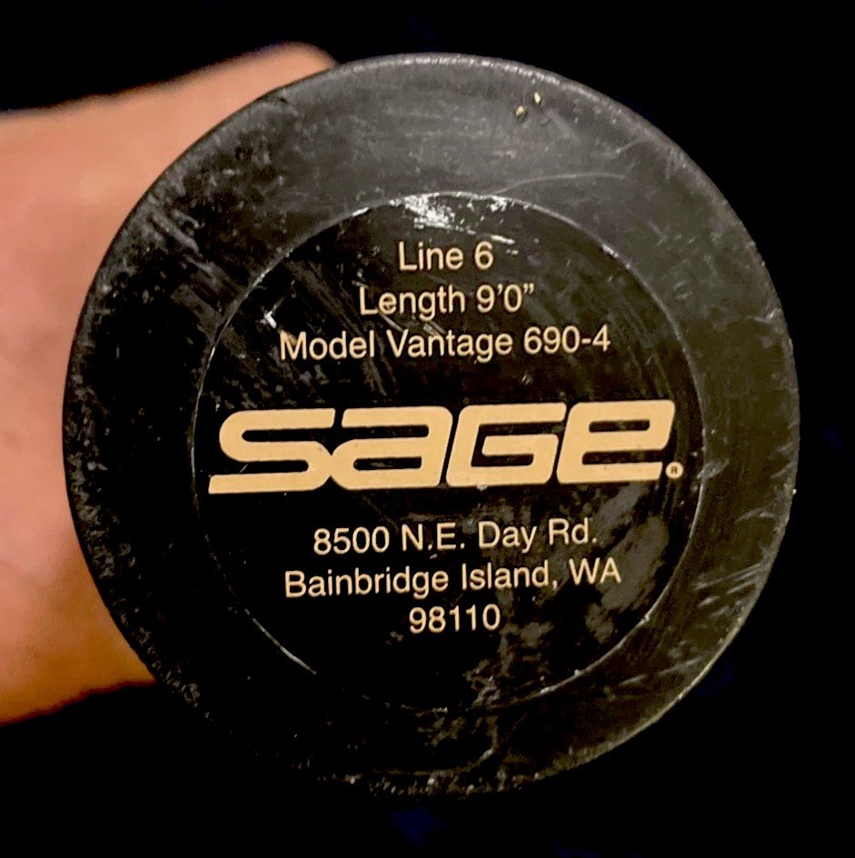 SAGE Model 690-4 Fly Rod Line 6 Tube Case Only *Good Shape” Tan Color .