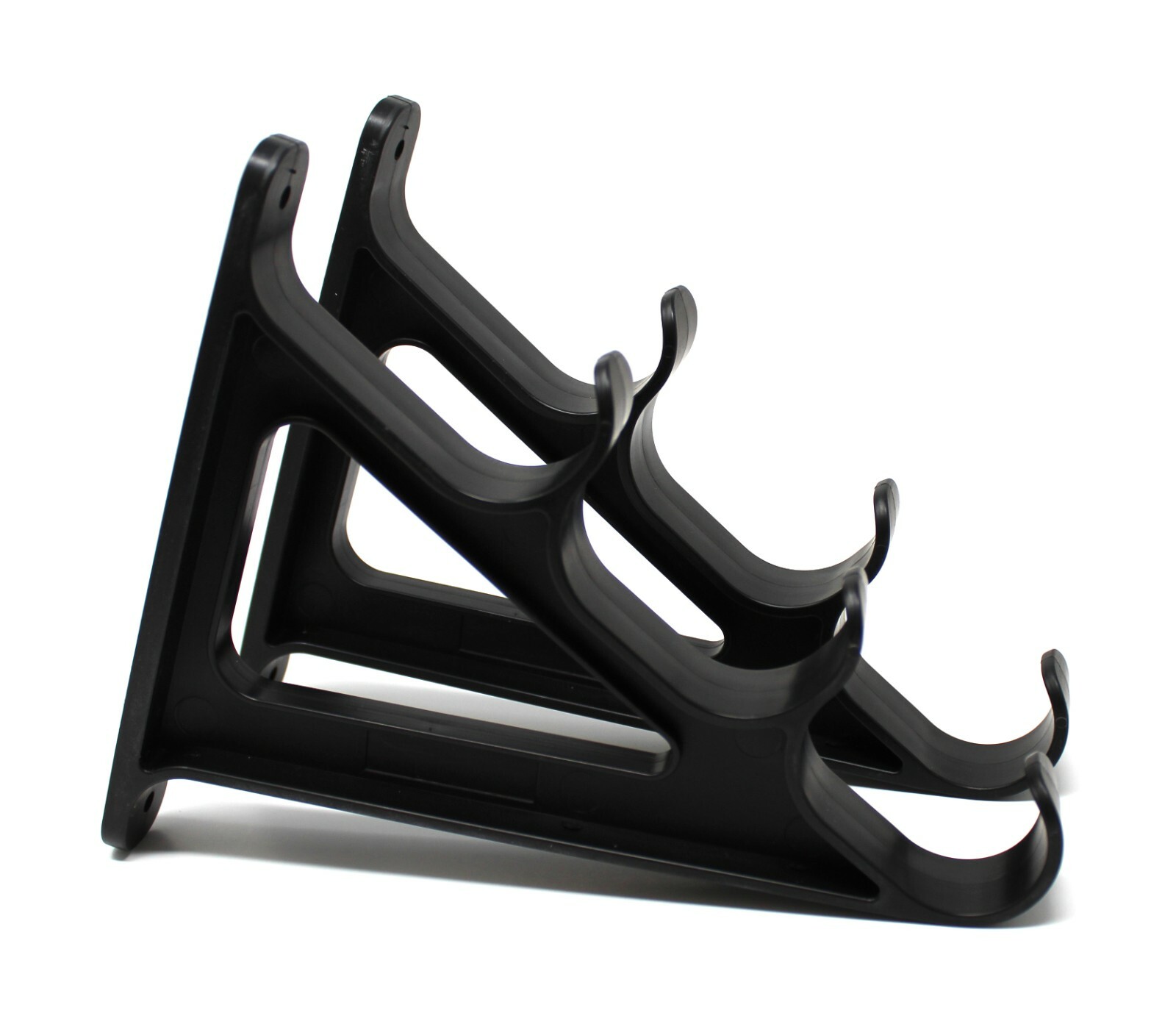 Plastic Horizontal Fishing Rod Wall Rack Holds 3 Rods Fishing, Hiking, Ski Poles