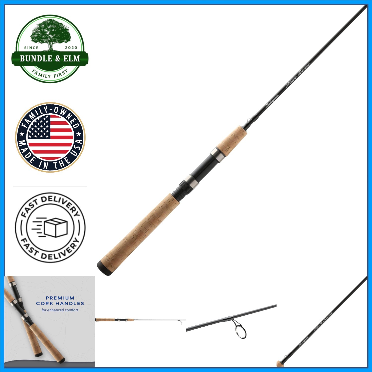 Lightweight Fishing Rod 5.5 Feet with Stainless Steel Guides for Smooth Casting
