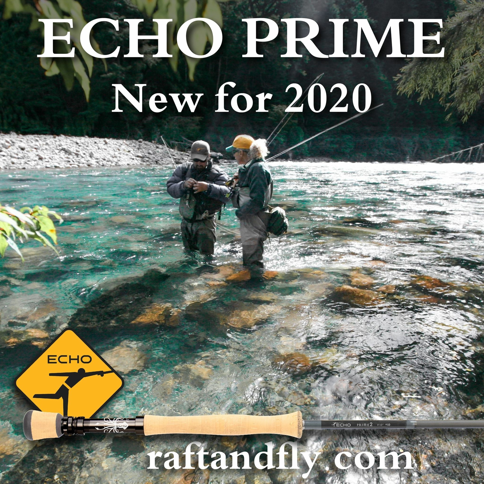 Echo Prime 8wt 8’10” 4-Piece Fly Rod Lifetime Warranty – FREE SHIPPING