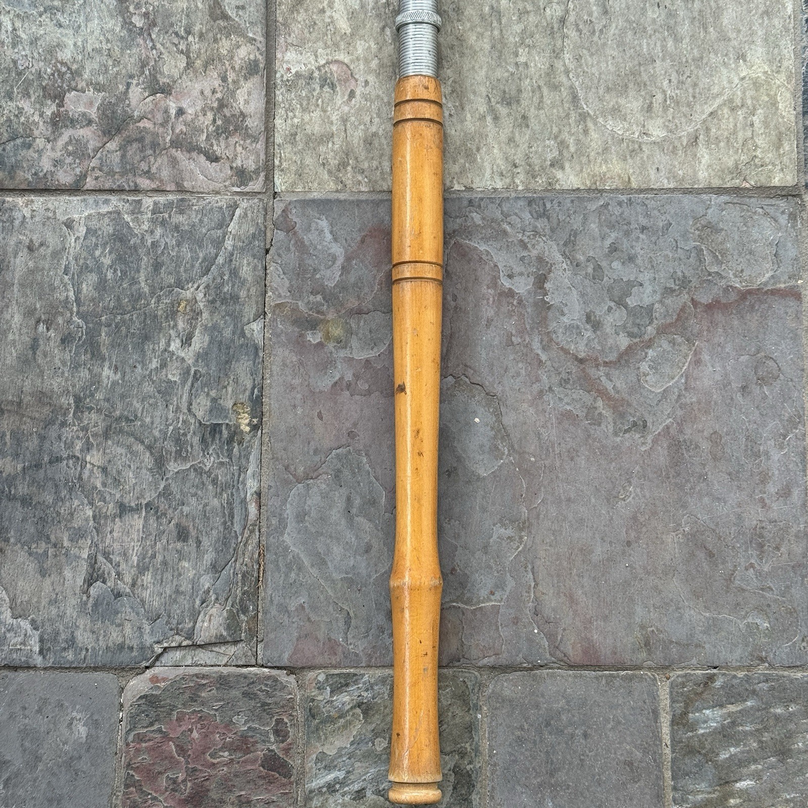 Vintage National Fiberglass TRU 1005S Fishing Rod 62” Wooden Handle USA