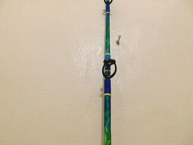 CUSTOM CONVENTIONAL ROD MAHI BLUE,GREEN,YELLOW MARBLE 7′ 20-40 LB TURBO NEW