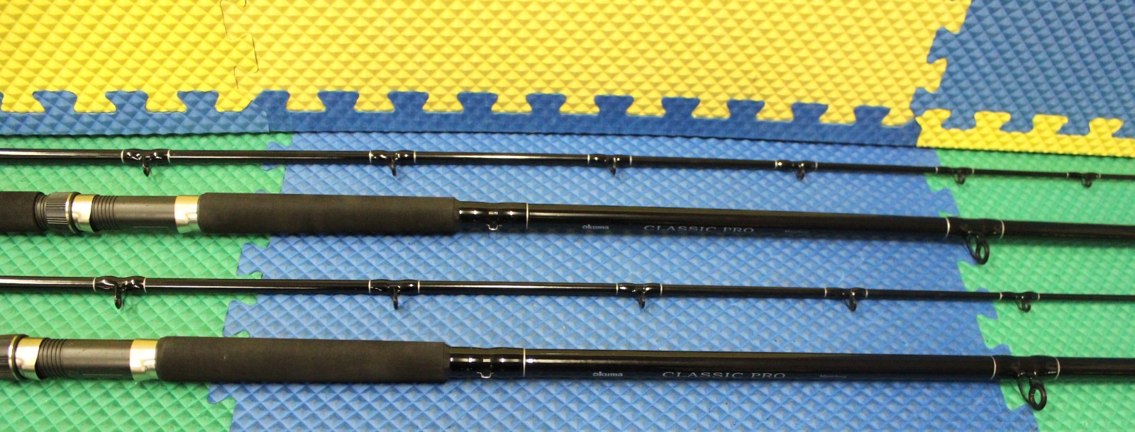 Okuma Classic Pro 10′ 0″ Mooching Rod Chartreuse Tip CPM-10M-CT 2-Pack!