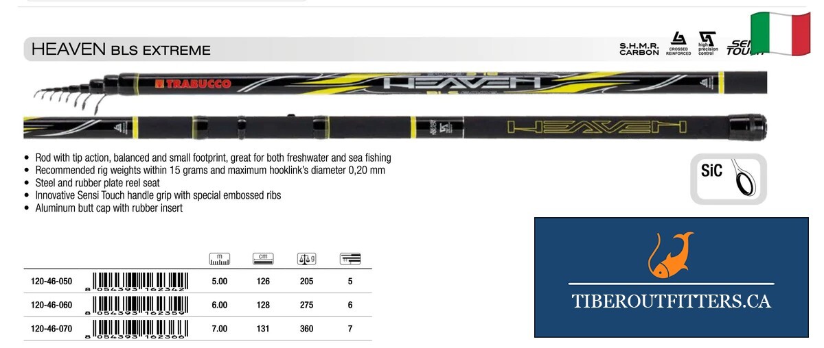 Trabucco Heaven BLS Extreme Telescopic Bolognese Rod – 6.0 m / 19.7 ft