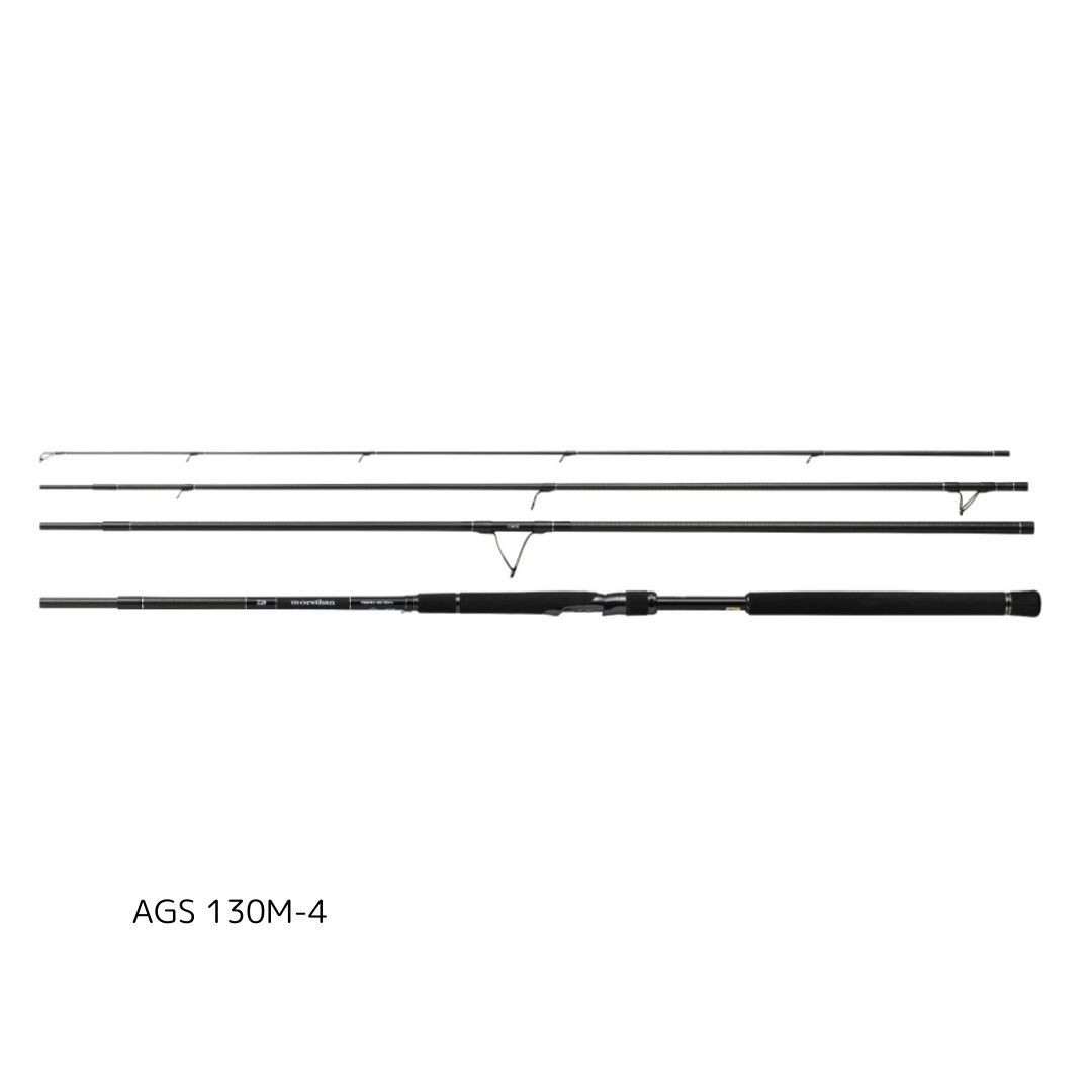 Daiwa More Than Wise Men AGS 130M-4 Fishing Rod 10-50g Lure Used