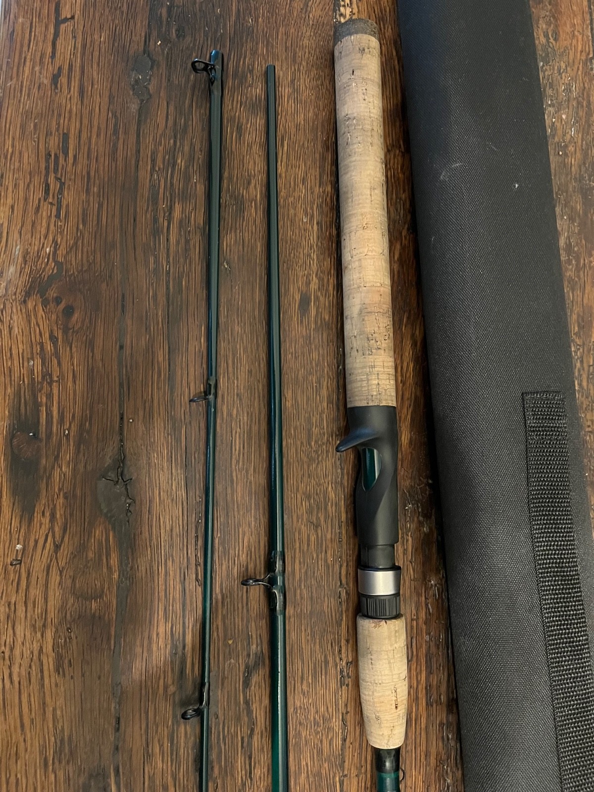 st croix tidemaster saltwater casting rod, 3 piece medium action