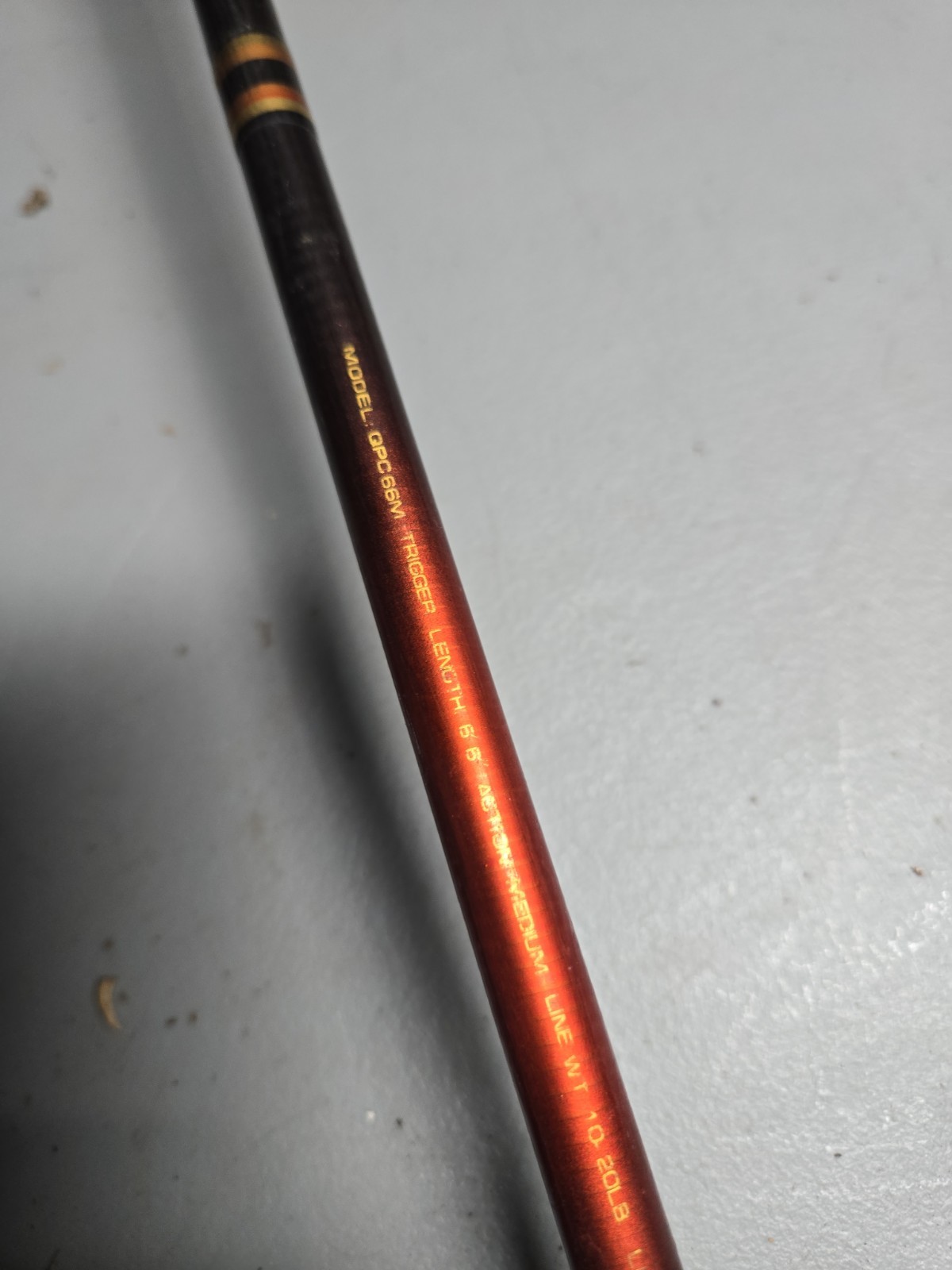 Vtg Quantum Bill Dance Pro Contour Fishing Rod 6′ 6″ Medium Action QPC66M