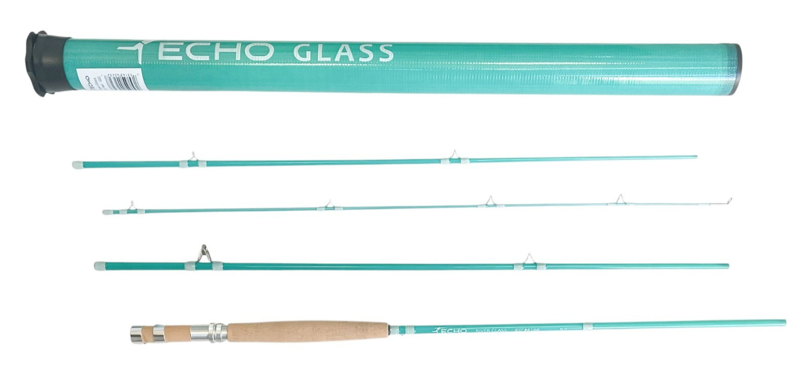 Echo Fly Fishing River Glass Fly Rod 4wt Length 8’0″ Gorgeous Glacier Brand New