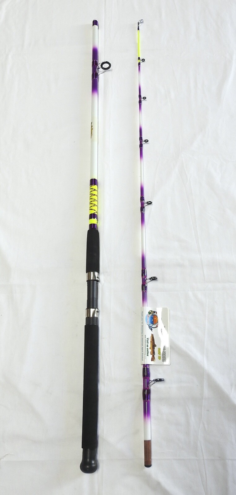 Nite Stick Catfish Spinning Rod 8′ 2PC Purple with Glow Tip