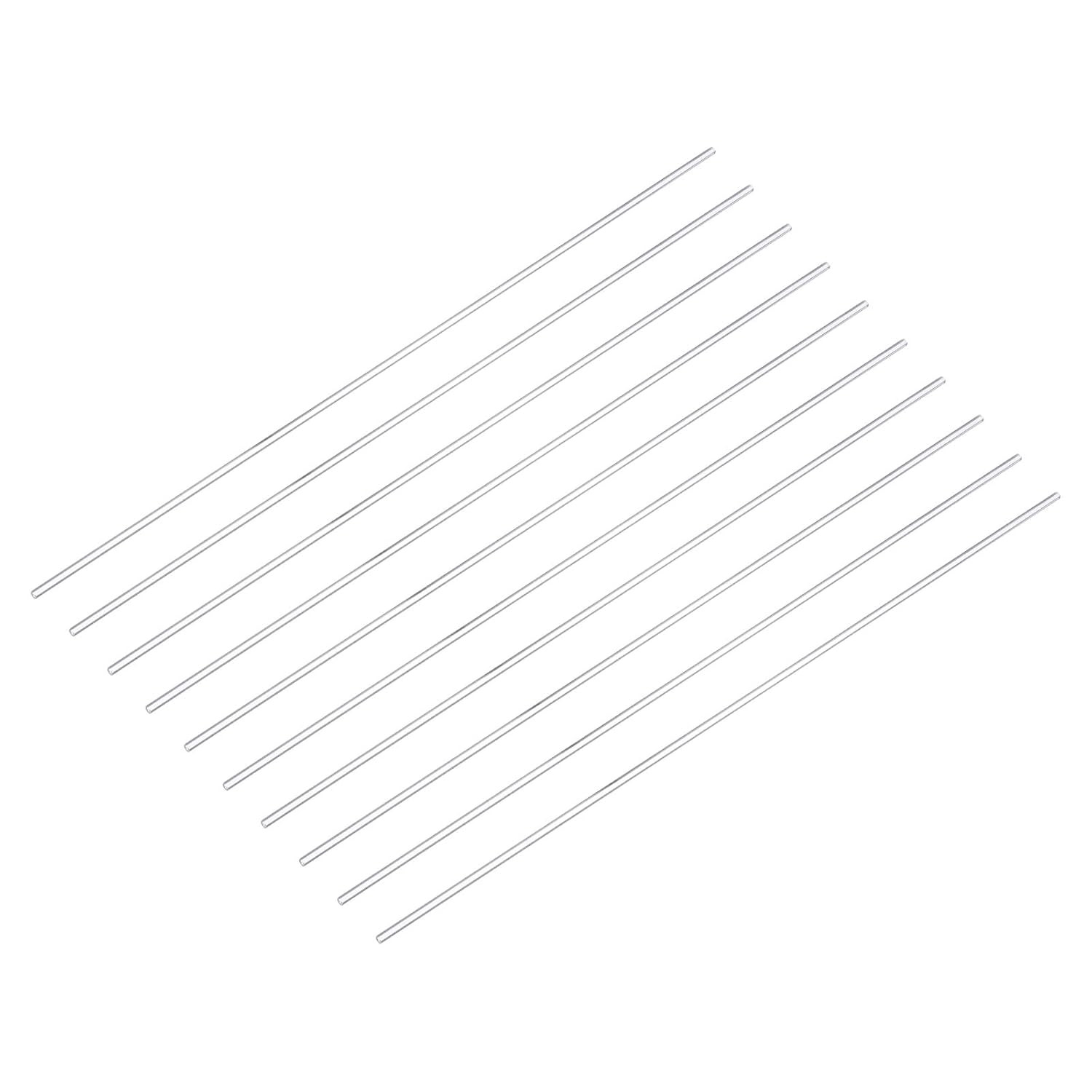 Acrylic Round Rod,3mm Diameter 12-inch Length,Clear,Solid Plastic PMMA Bar St…