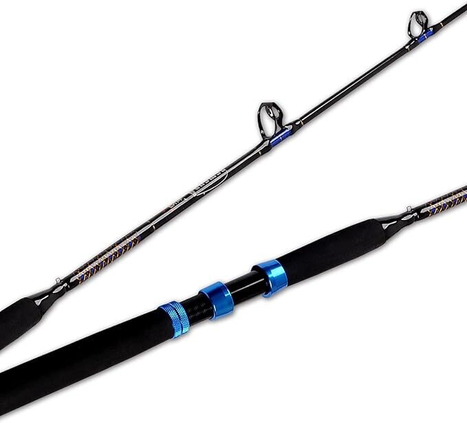 Conventional Boat Rod Saltwater Offshore Graphite Casting Fishing Pole 1PC & 2PC