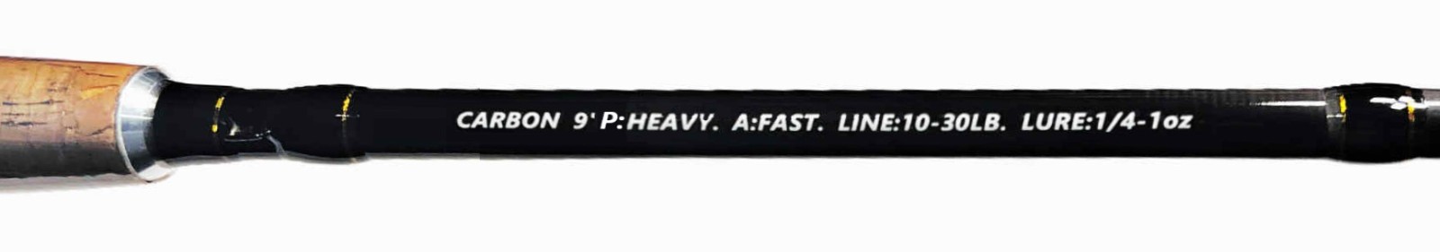 9ft Fishing Rod Spinning Pole Carbon Fiber Portable Heavy Fast 2 section
