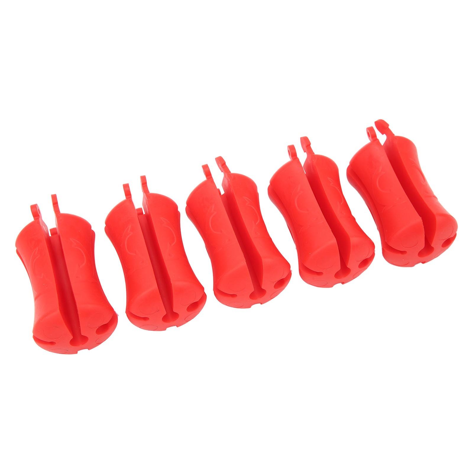 (Red)5PCS Portable Fishing Rod Fixed Ball Silicone Reusable Fishing Rod WT