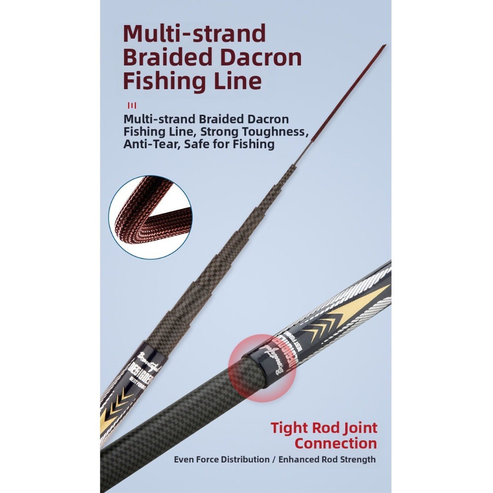 Portable for ultra Light 44cm Short Section Fishing Rod for Lobster Carbon Fiber
