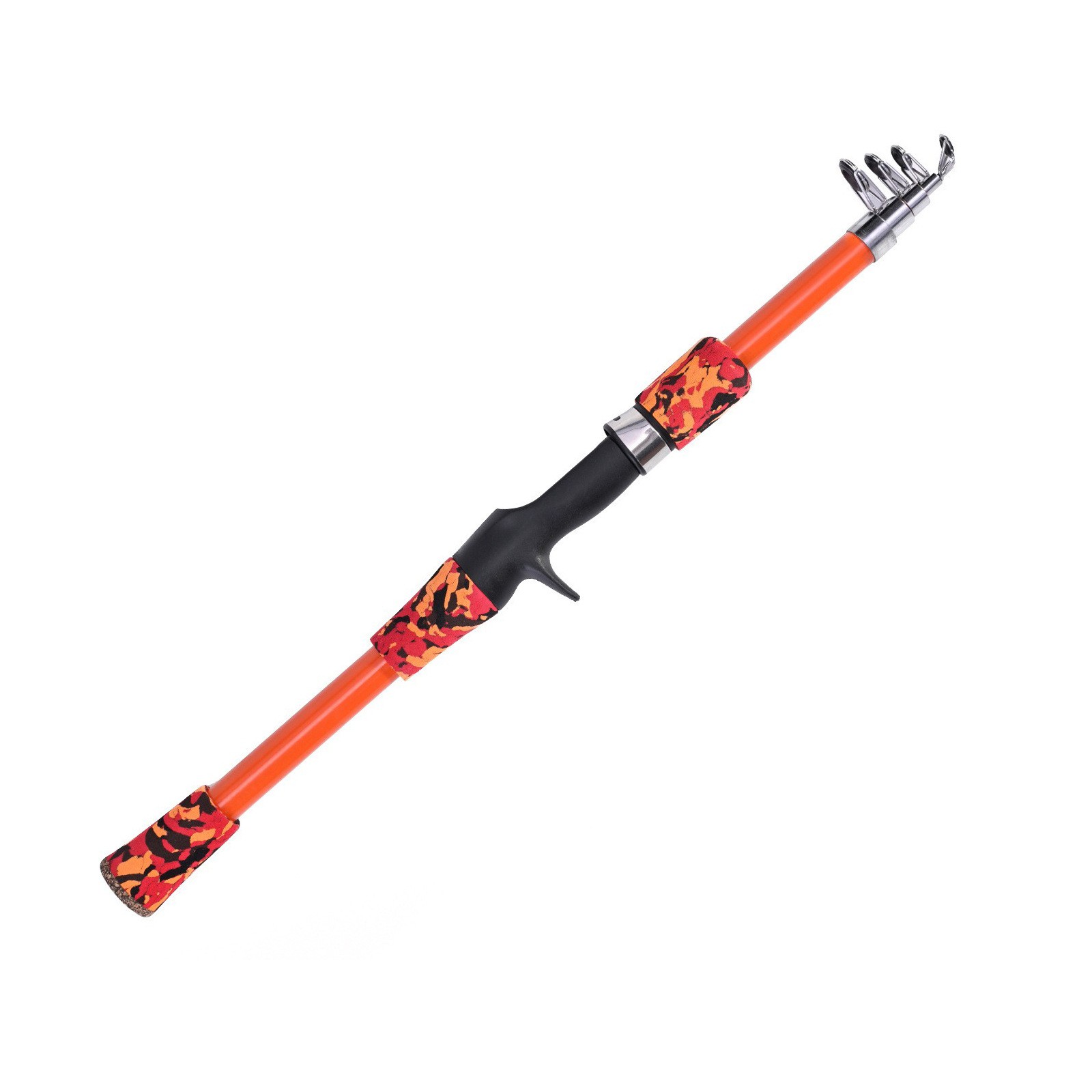 Fishing Rod Casting Rod Fiberglass Pole 1.3M/1.5M/1.8M Telescopic Portable