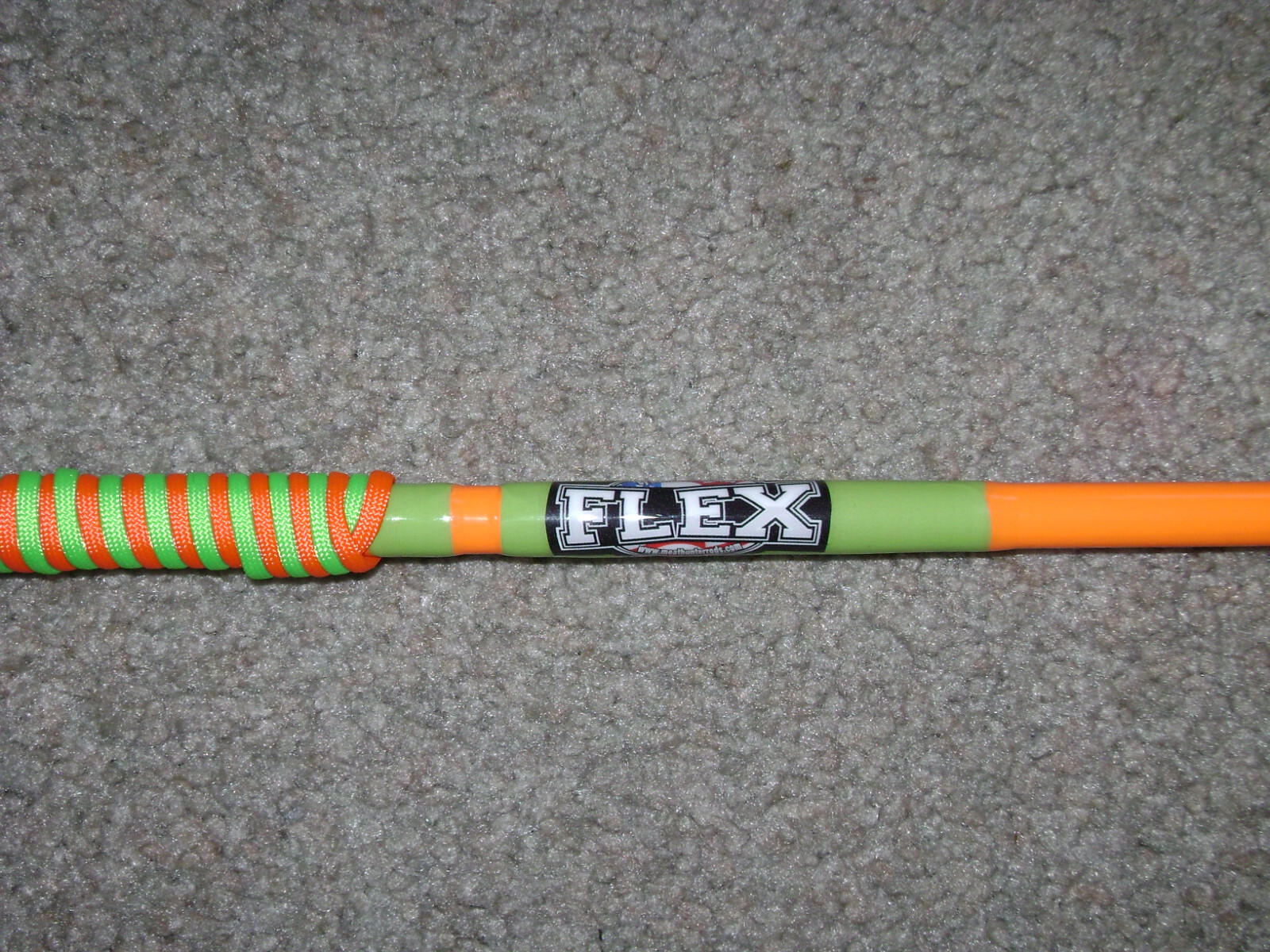 GLOW ROD MEAT HUNTER FLEX 6′ CAST -MADE IN USA -GLOWS ORANGE UNDER BLACK LIGHT !