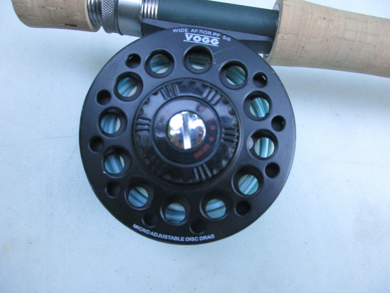 vogg fishing pole Fly Rod 9’ 4wt 2 pc. sock, case trout, reel 5/6 large arbor