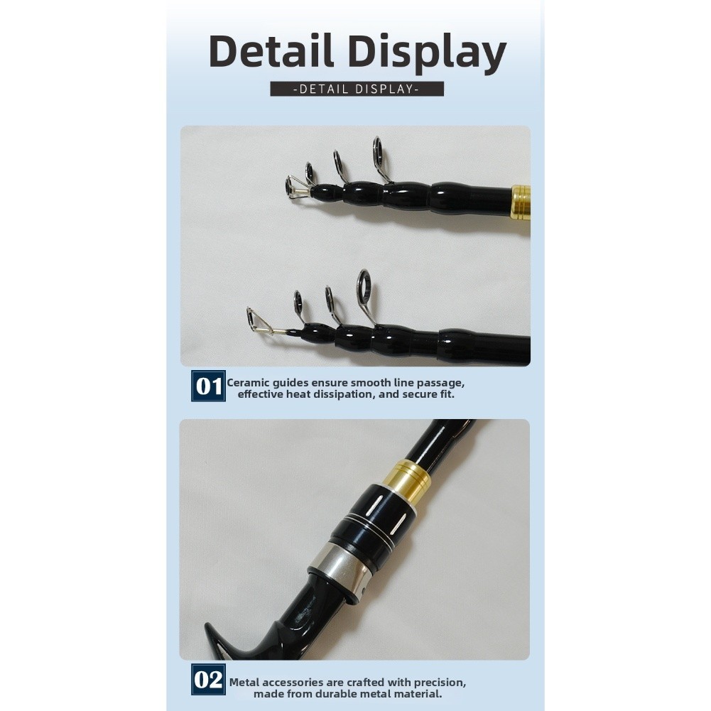 Sougayilang ML Telescopic Fishing Rod Carbon Fiber Spin Cast Lightweight Design