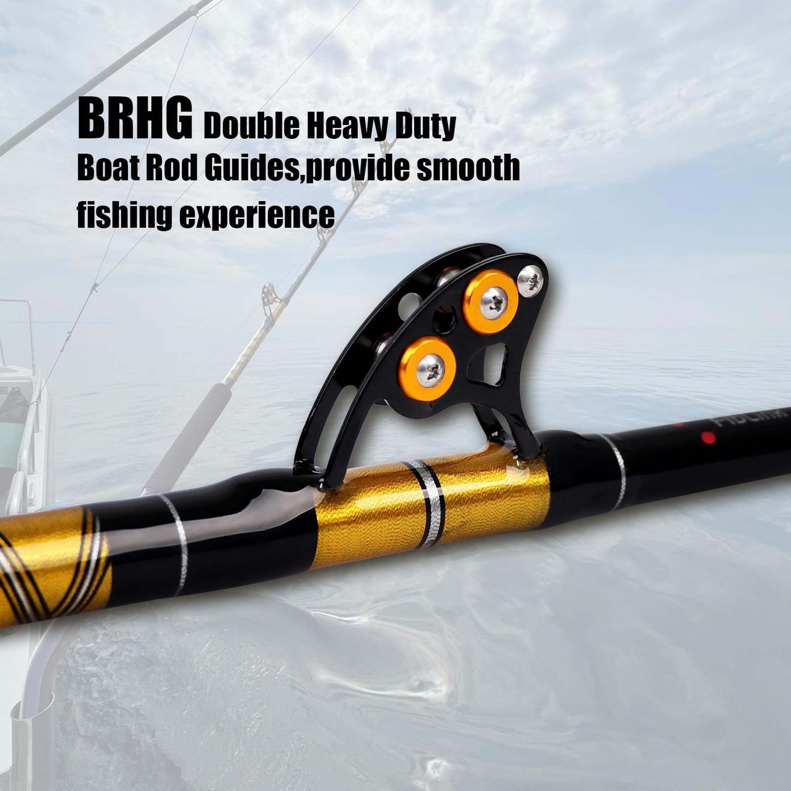 Fiblink Bent Butt Fishing Rod 2-Piece Saltwater Offshore 6’6″ – 2pc, Black