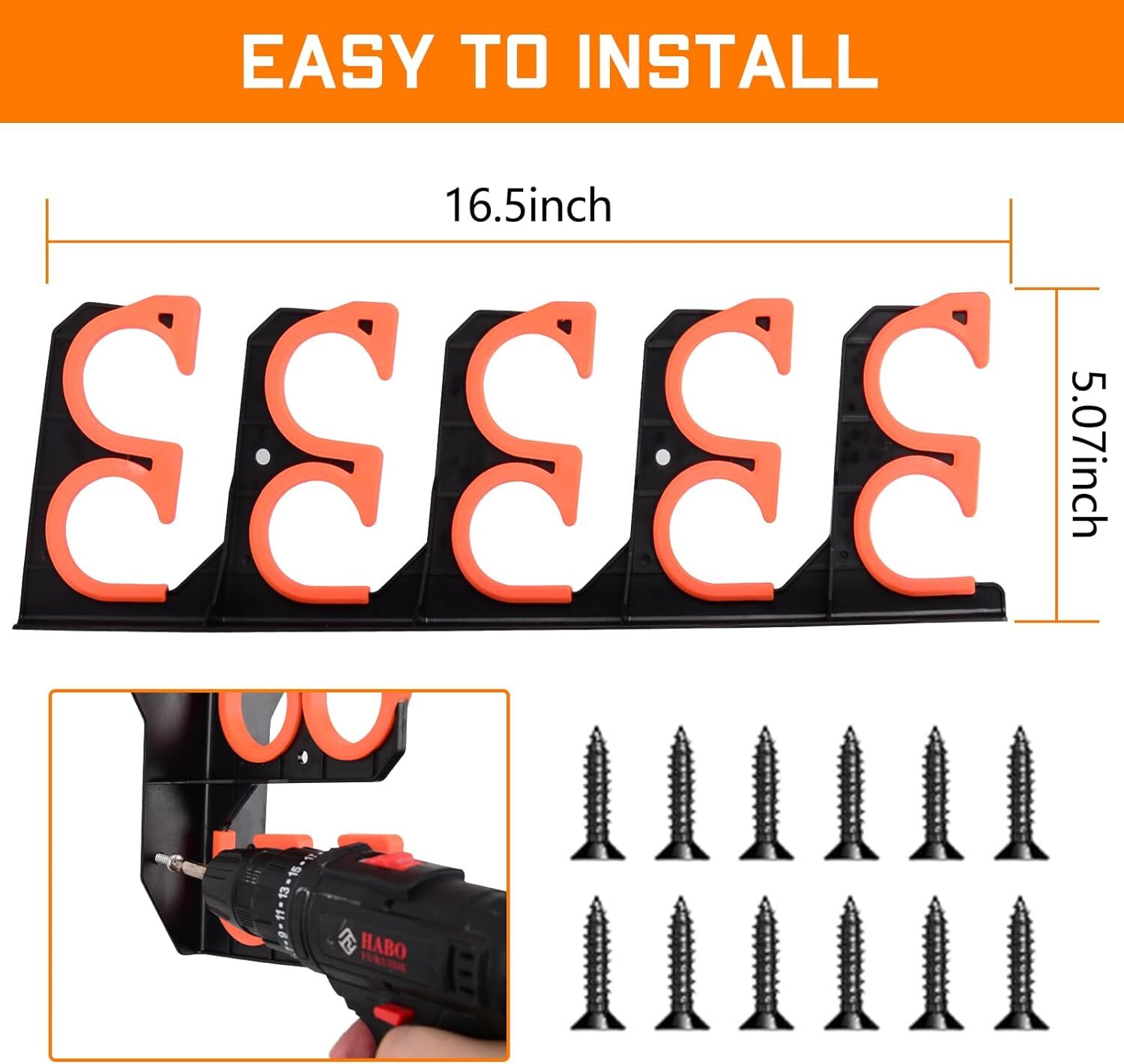 Fishing Rod Pole Holders Holds Up to 10 Rods,Fishing Pole Holders for Garage
