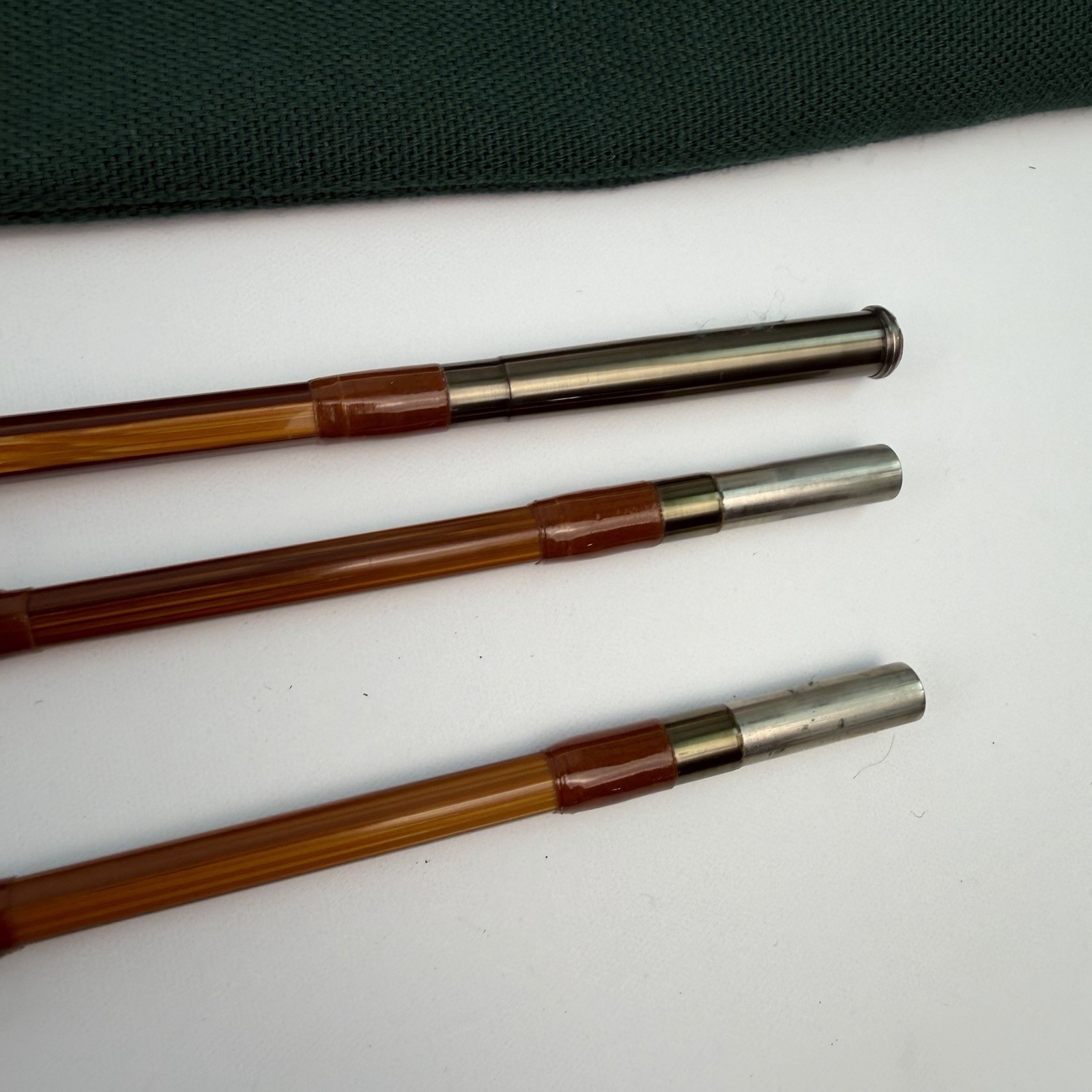 Vtg CW Jenkins & Son Signature Split Bamboo Fly Rod 7’6″ 4/5wt Tube Sock Ex Tip