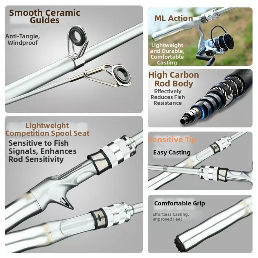 Easy To Carry Portable Fishing Rod Lure Fishing Rod Compact Fishing Rod