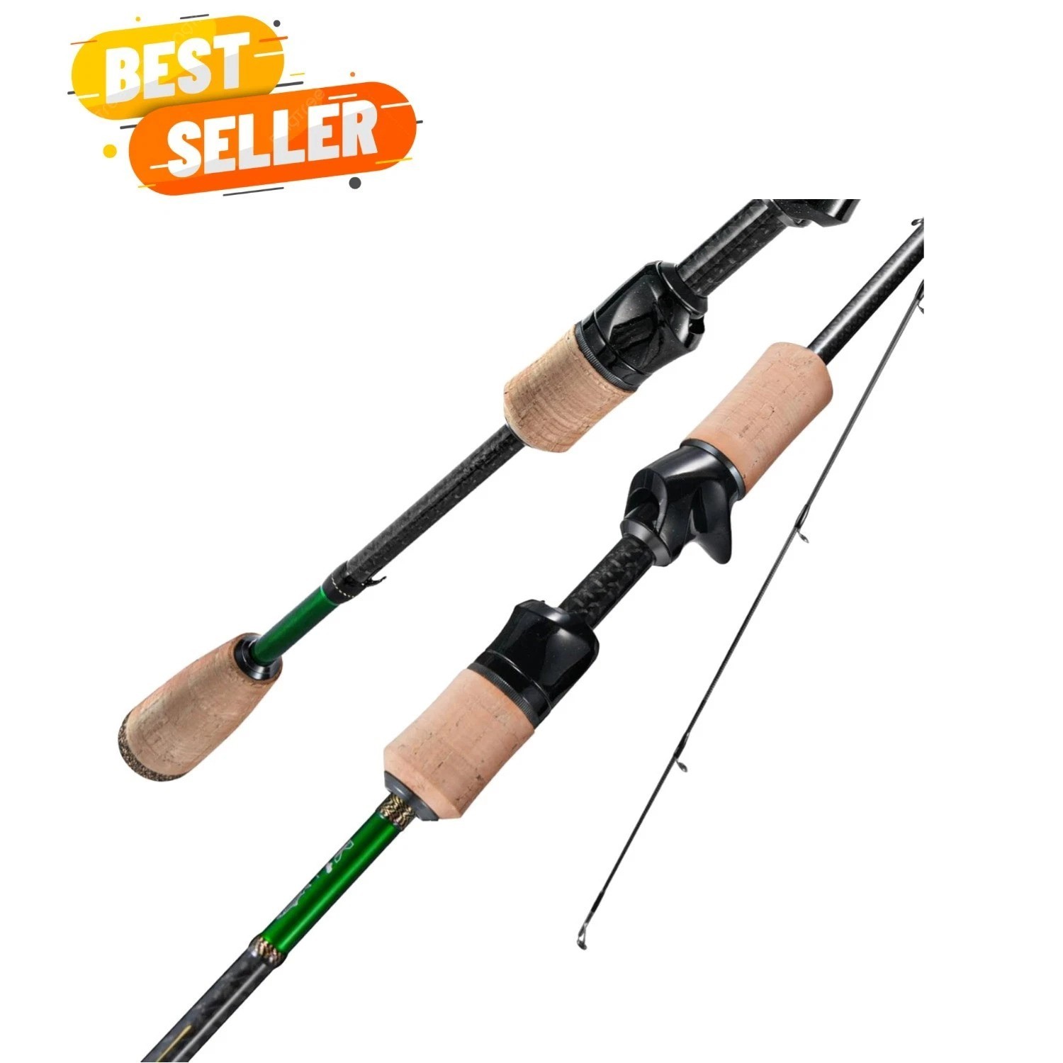 M1 BFS Rod Ultralight Fishing Rod 2-Piece Spinning & Baitcaster Rod with Seag…