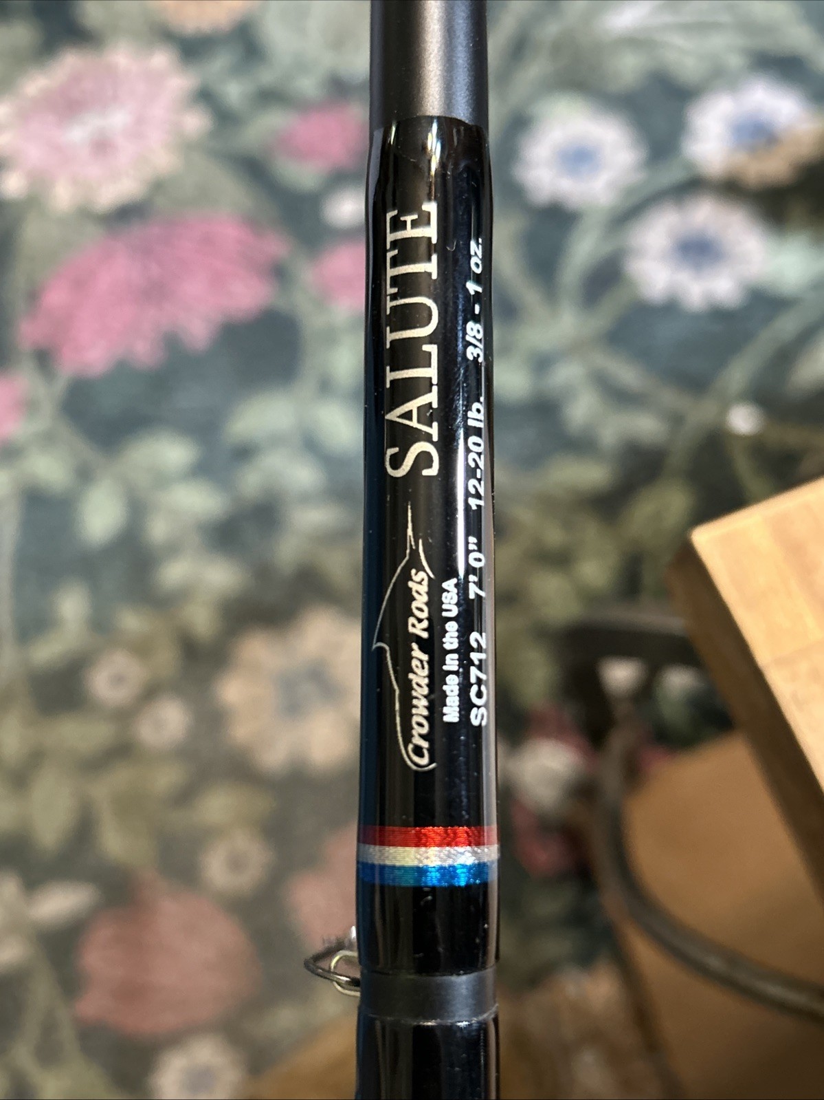 Crowder Salute SC712 7′ 12-20lb Inshore Casting Rod – Made in USA – Fuji Guides