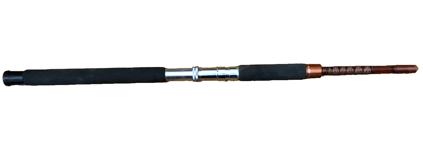 BLACK & Maroon Aluminum Salt Water Fishing Rod Butt 28″ Excellent 30-50lb class