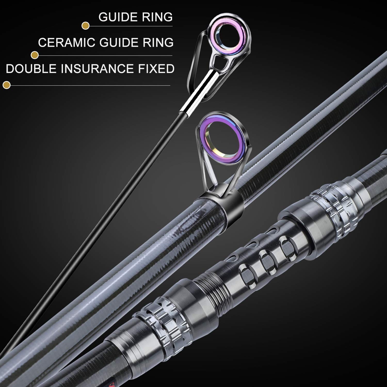 Sougayilang Telescopic Fishing Rod Reel Combos with Carbon Fiber Fishing Pole…