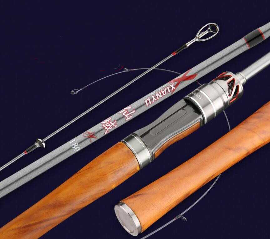 Fishing Rods Spinning Rod Casting Carbon Fiber 1.68m 1.8m Lure Rods 2 Sections